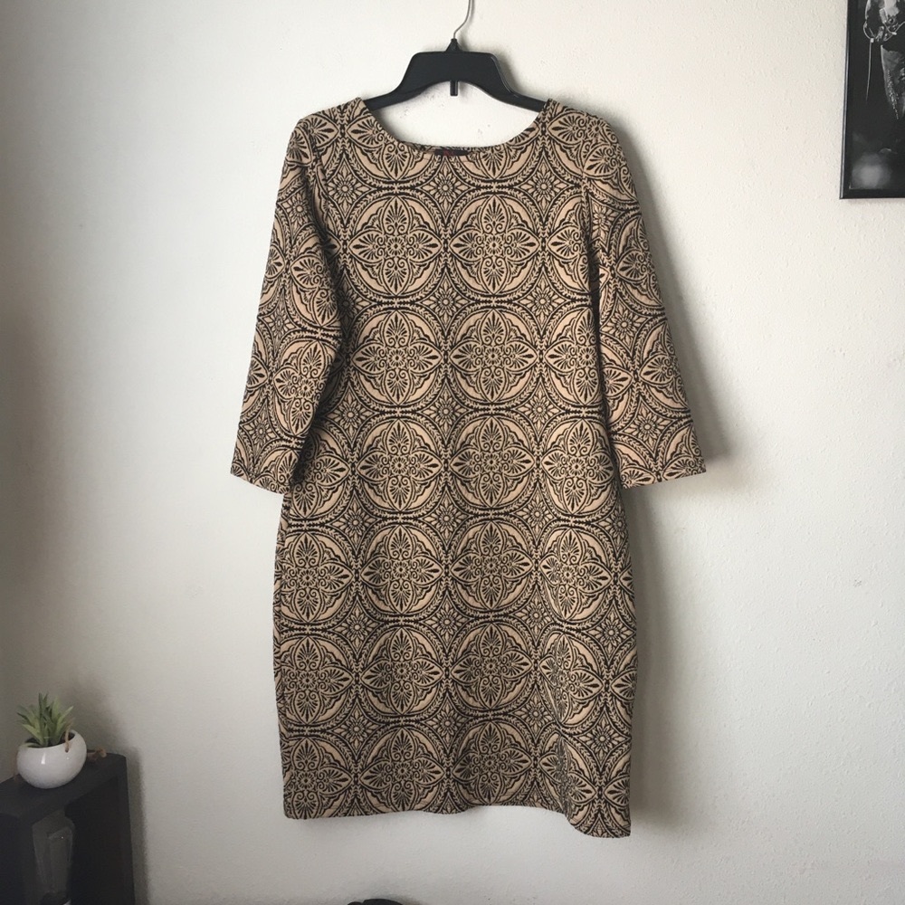 Patterned Midi Dress